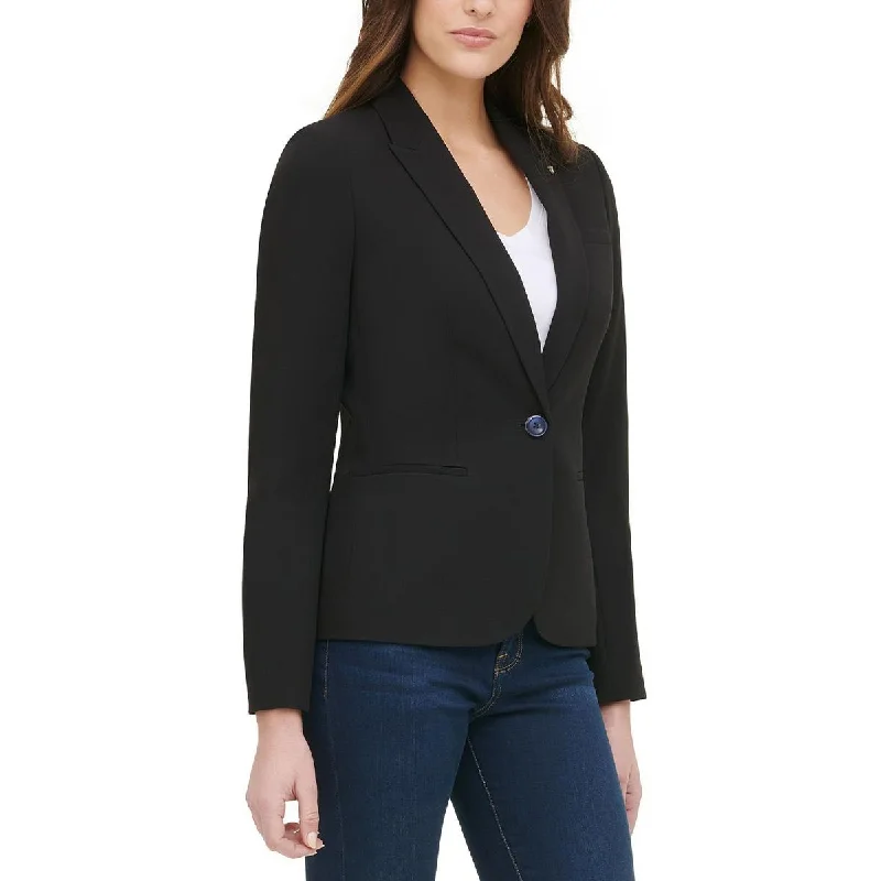 Tommy Hilfiger Womens Solid  One-Button Blazer New Women's Blazer