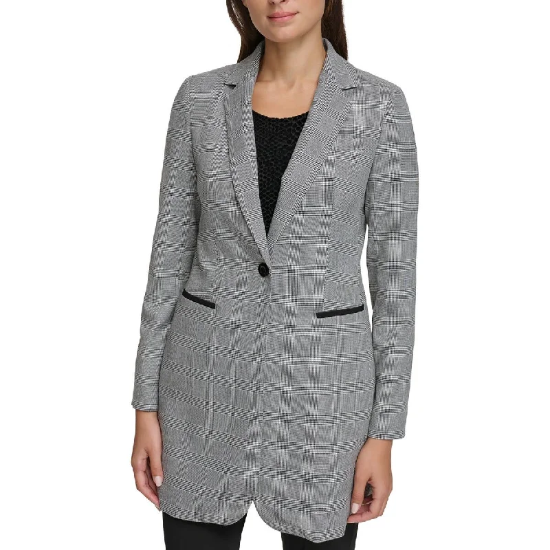 Tommy Hilfiger Womens Woven Topper One-Button Blazer Women's Unique Blazer