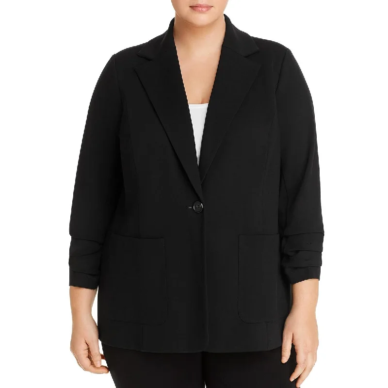 Vince Camuto Womens Plus Business Office One-Button Blazer Women's Luxurious Jacket