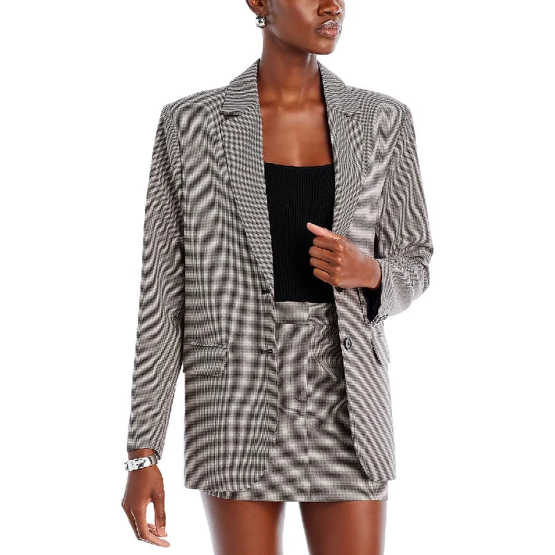 WAYF Womens Veronica Houndstooth Career Two-Button Blazer Women's Elegant Suit