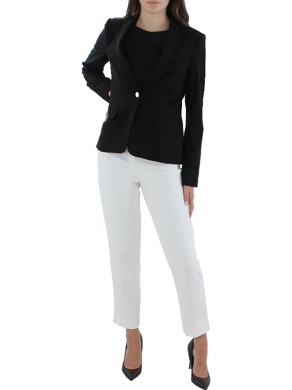 Womens Office Collared One-Button Blazer Women's Premium Blazer