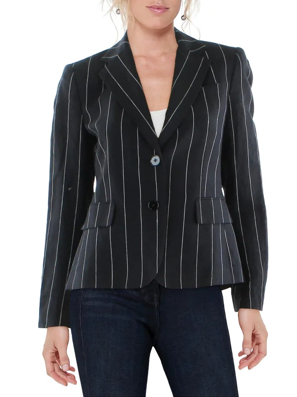 Womens Pinstripe Business Two-Button Blazer Women's Custom Jacket