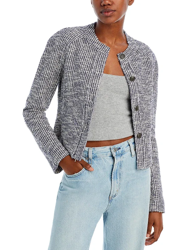 Womens Textured Collarless Blazer Women's Handmade Blazer