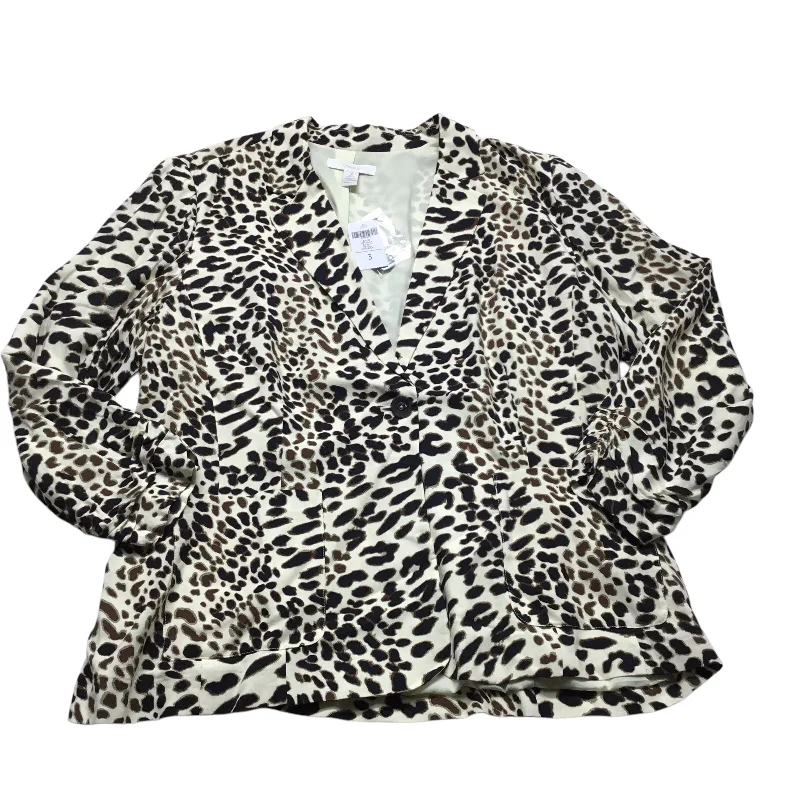 Blazer By Chicos In Animal Print, Size: Xl High-End Women's Suit