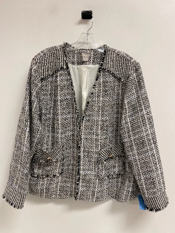 Blazer By Chicos In Black & Cream, Size: 2x Summer Women's Jacket