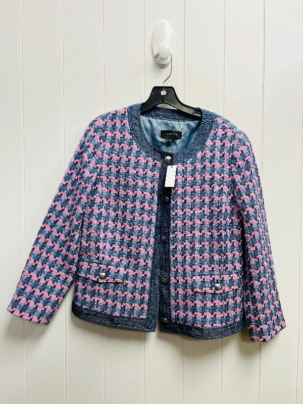 Blazer By Talbots In Blue & Pink, Size: 8 Women's Trendy Jacket