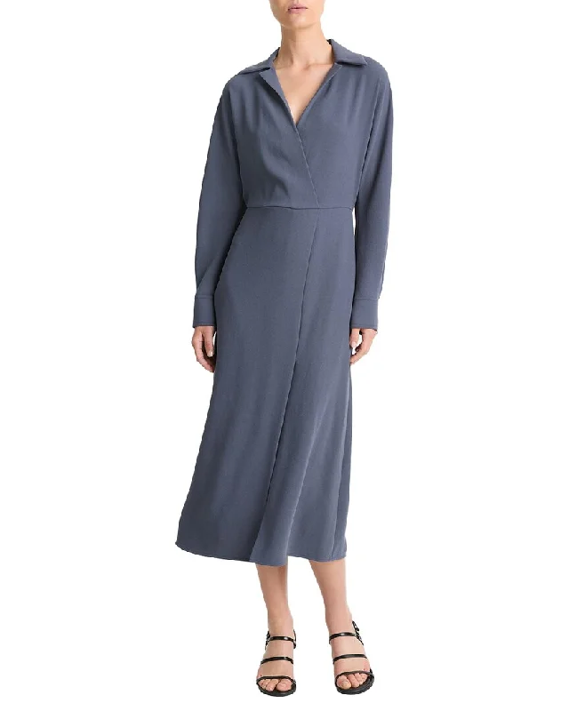Vince Shaped Collar Dolman Sleeve Dress