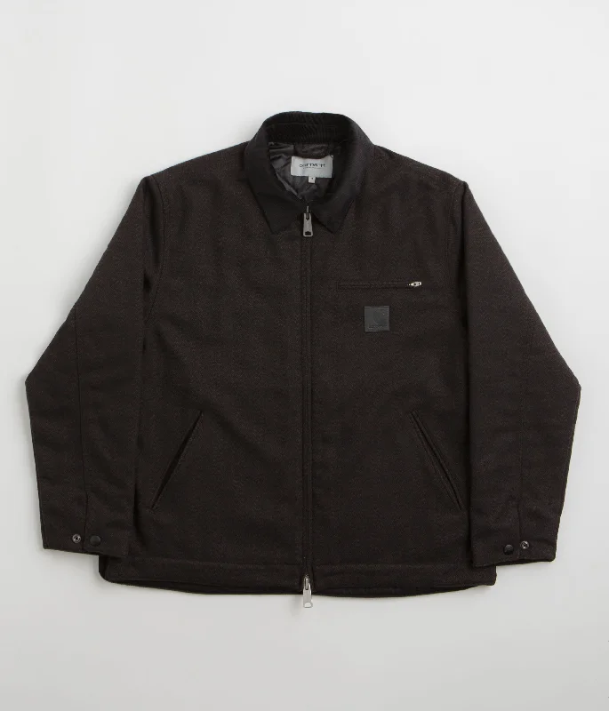 Carhartt Truman Coat - Chocolate / Black Hooded Jacket Zipper Jacket Button Jacket