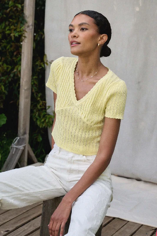 Keep It Simple Scalloped Pointelle Crop Top Jersey Fabric Tulle Fabric Batik Fabric