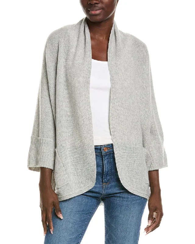 Alashan Cashmere Maggie Elliptical Cashmere Cardigan Spandex Rayon Corduroy