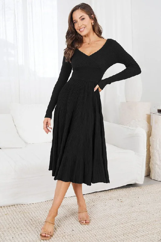 Alise Knit Midi Dress Tunics Cozy comfortable