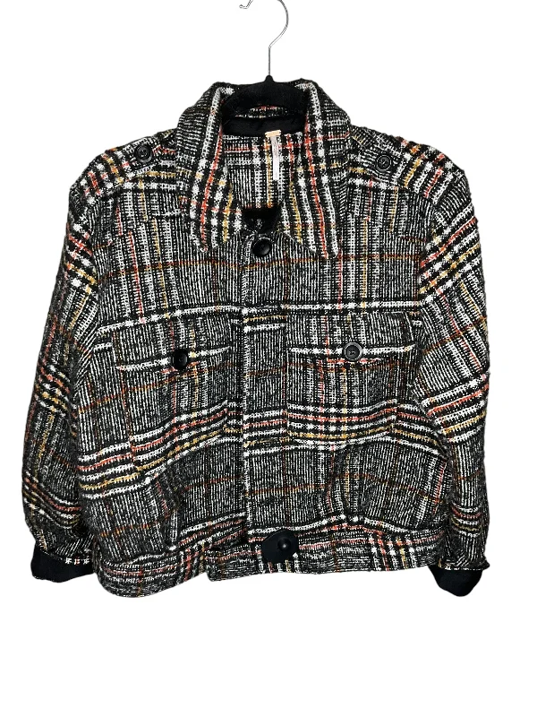 Coat Other By Free People In Black & Gold, Size: L Hooded Jacket Zipper Jacket Button Jacket Coat Other By Free People In Black & Gold, Size: L Hooded Jacket Zipper Jacket Button Jacket