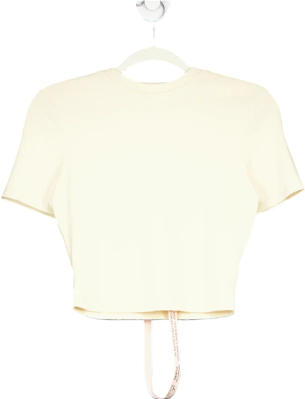 Oh Polly Sport Short Sleeve Crop Top UK 10 Boxy Fit Fitted Loose