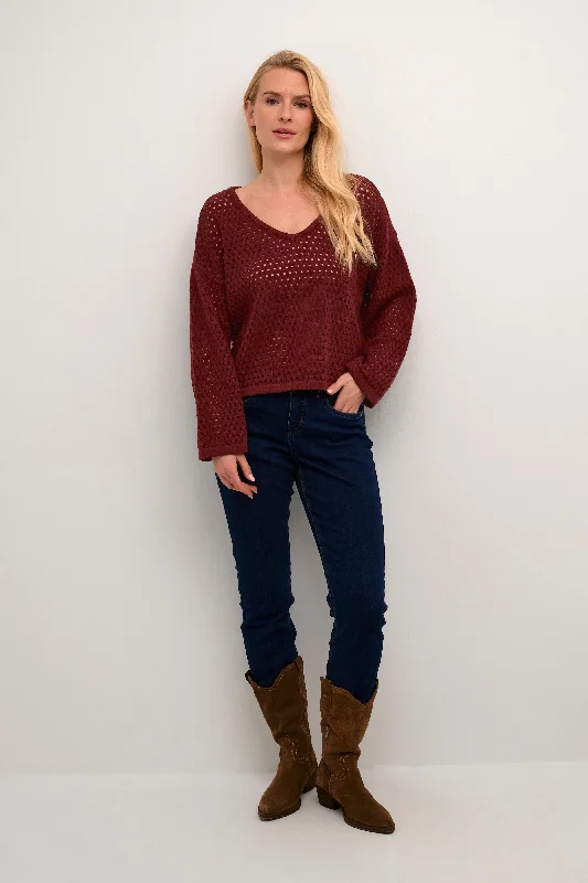 Cream Wilow Knit Pullover Box Sleeve Comfort