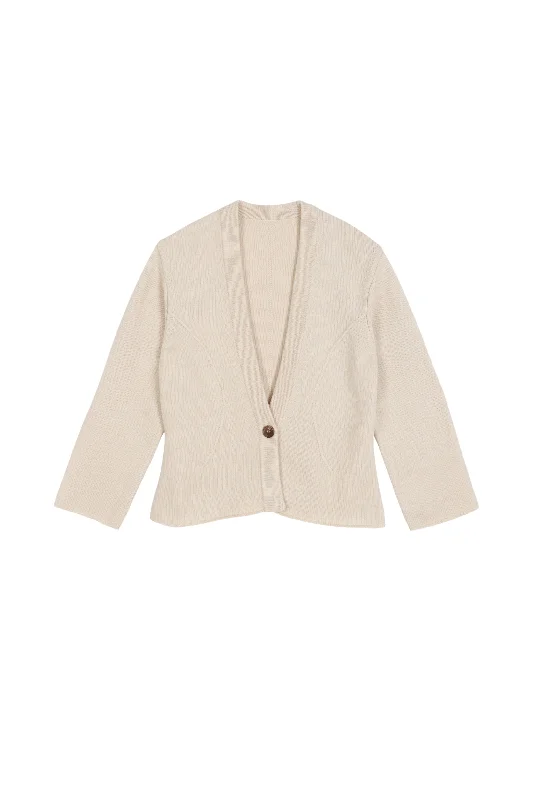 Dali Beige Merino Wool Cardigan Button Cardigan Zip Cardigan Pullover Cardigan