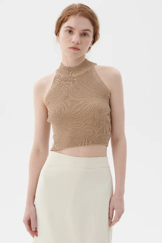 Finley Knitted Crop Top Satin Fabric Silk Fabric Chiffon Fabric