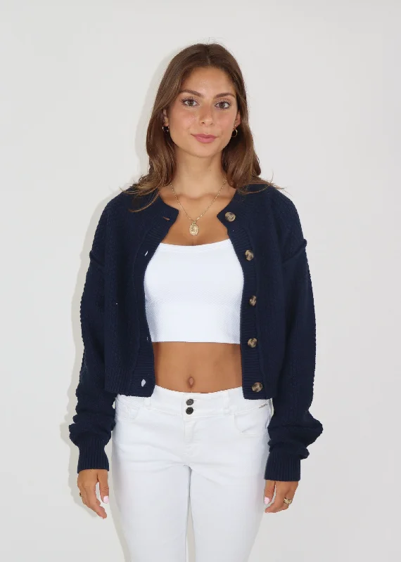 Free People Lila Crop Cardigan ★ Navy Jersey Fabric Tulle Fabric Batik Fabric