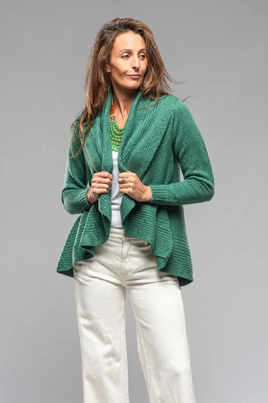 Margot Cashmere Open Cardigan In Emerald Long Cardigan Short Cardigan Medium Cardigan