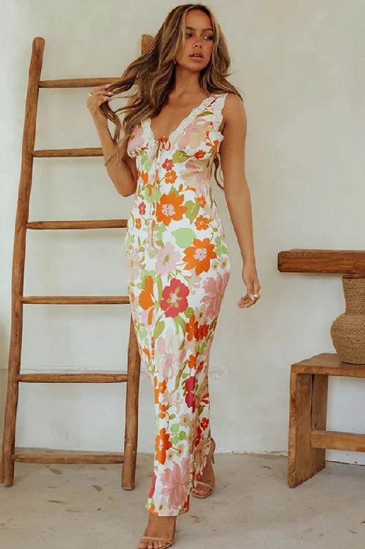 Miara Floral Sleeveless Maxi Dress Tunics Floral girly