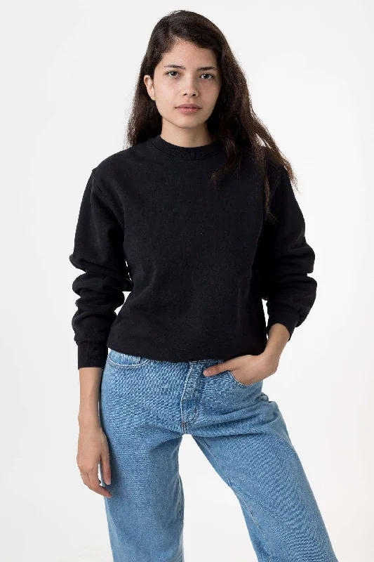 MWT07GD Unisex - Long Sleeve Garment Dye French Terry Pullover Textured Knit Design