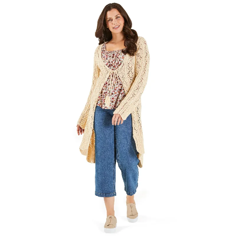 mySTYLE Women's Open Front Cardigan Machine Wash Dry Clean Hand Wash