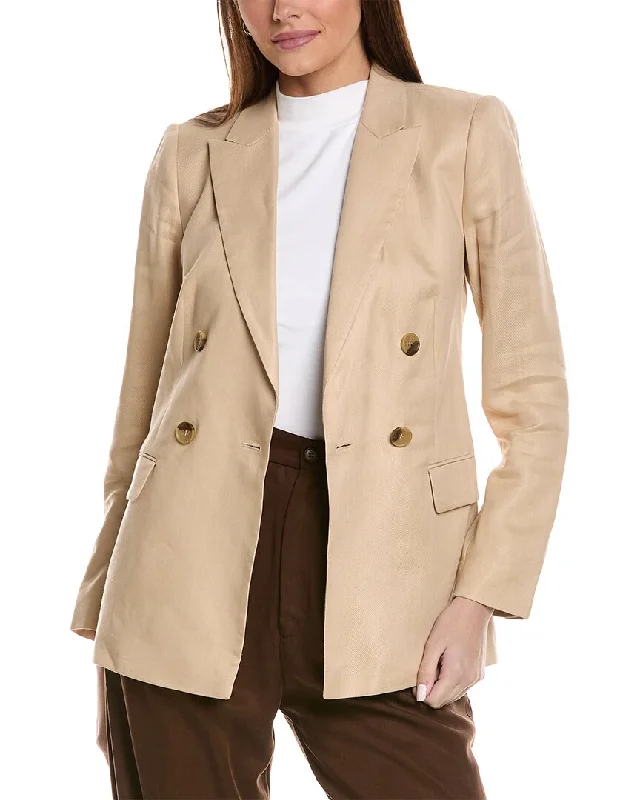 Reiss Hollie Linen-Blend Blazer Women's Boutique Suit