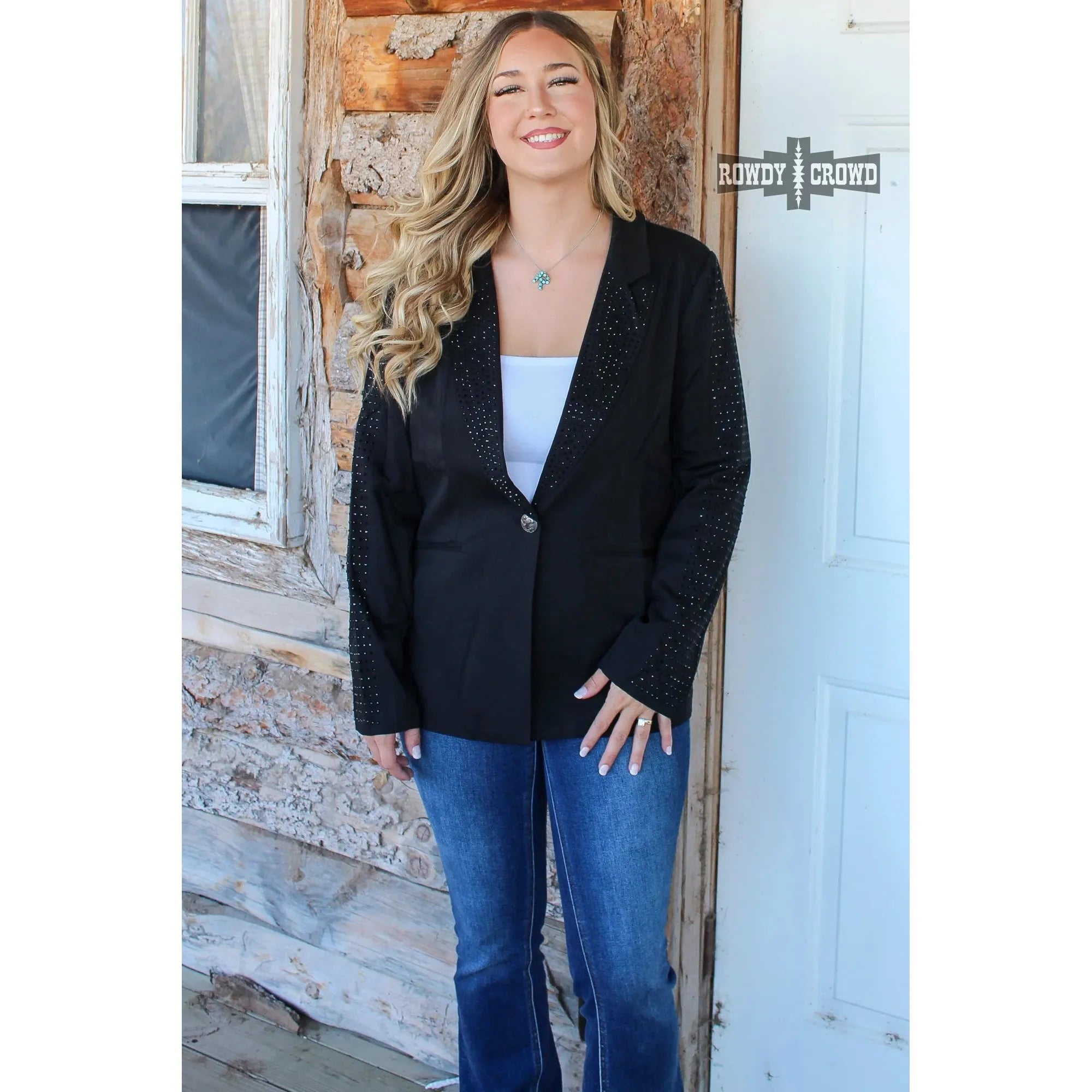 Rowdy Crowd Blazing SADDLE BLAZER Women's Premium Blazer