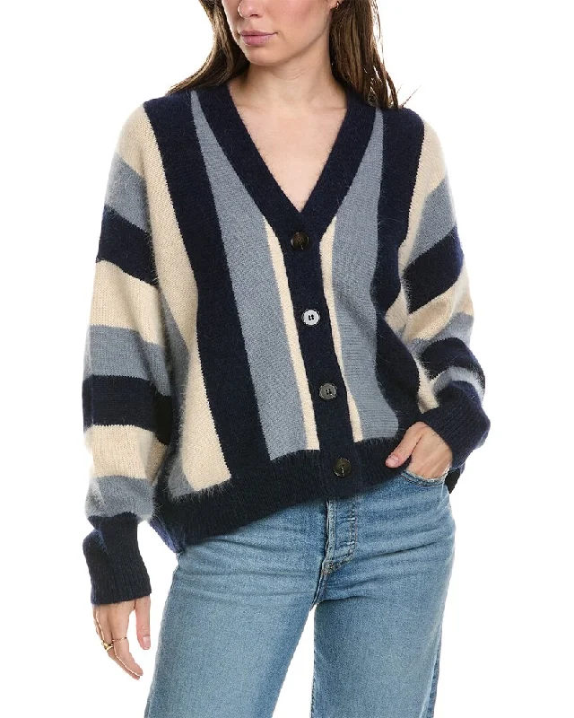 THE GREAT The Fluffly Slouch Angora-Blend Cardigan Stylish Fashionable Trendy