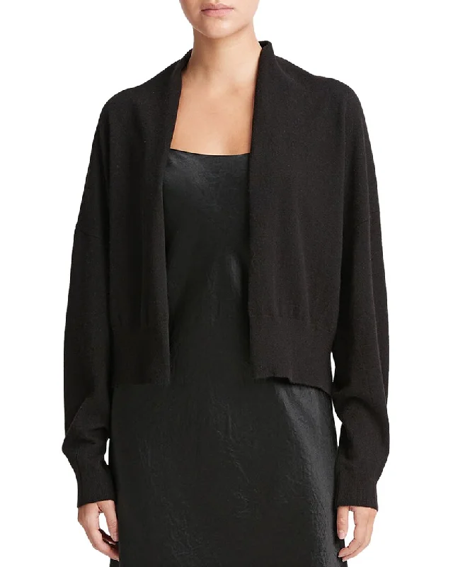 Vince Drape Front Wool-Blend Cardigan Boxy Cardigan Fitted Cardigan A-Line