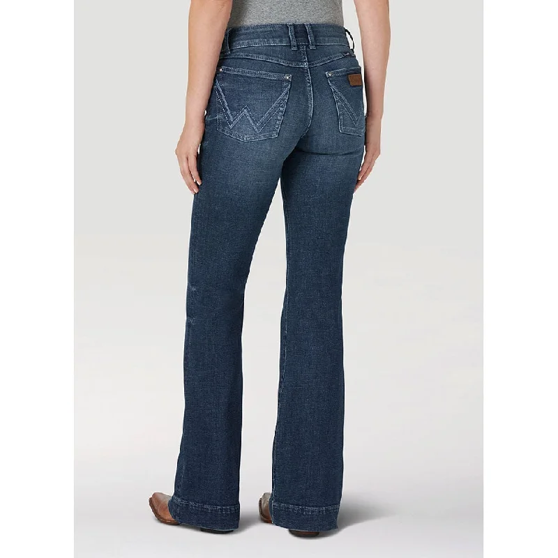 09MWWUD Wrangler Women's Retro Mae Wide Leg Trouser Jean in Dillon Trousers versatile functional 09MWWUD Wrangler Women's Retro Mae Wide Leg Trouser Jean in Dillon Trousers versatile functional