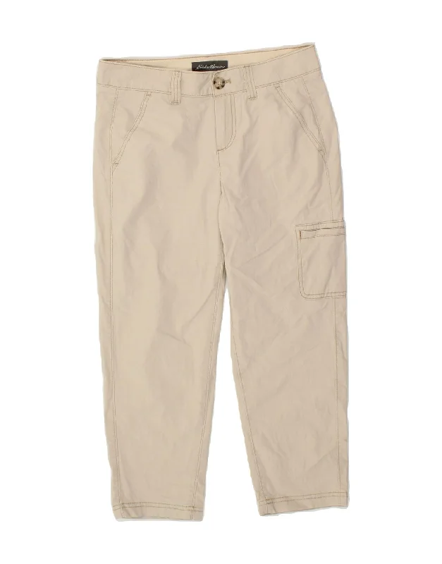 EDDIE BAUER Womens Crop Cargo Trousers US 2 XS W28 L23 Beige Cotton Trousers Gym Athletic EDDIE BAUER Womens Crop Cargo Trousers US 2 XS W28 L23 Beige Cotton Trousers Gym Athletic