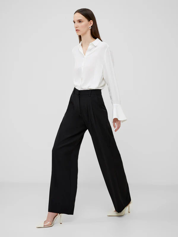 French Connection Harrie Suiting Wide Leg Trousers-Blackout-74XAJ Trousers Running Lightweight French Connection Harrie Suiting Wide Leg Trousers-Blackout-74XAJ Trousers Running Lightweight