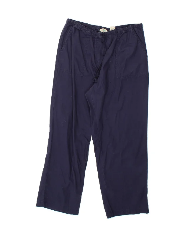 L.L.BEAN Womens Straight Casual Trousers Large W32 L28 Navy Blue Cotton Trousers New Arrival L.L.BEAN Womens Straight Casual Trousers Large W32 L28 Navy Blue Cotton Trousers New Arrival