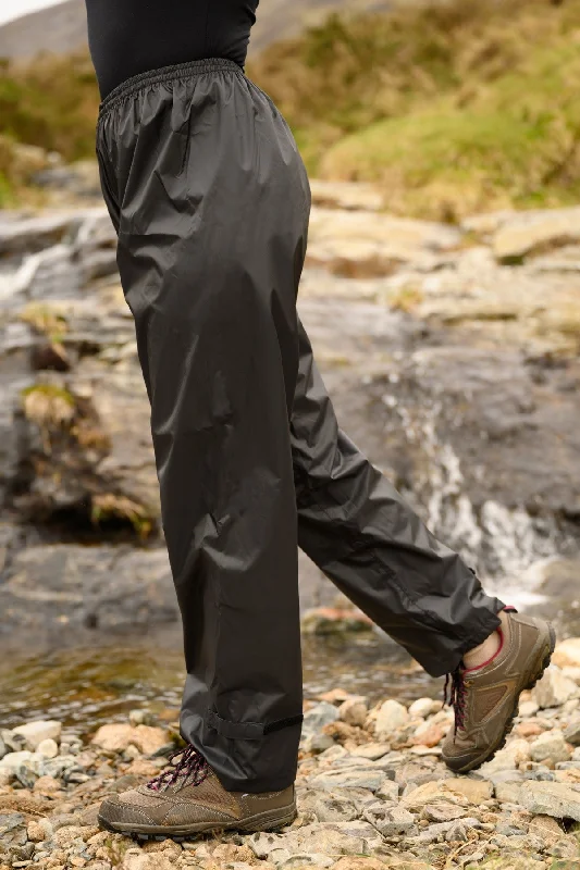Mac in a Sac Adults Waterproof Breathable Windproof Packable Overtrousers-BLACK Trousers fashionable trendy Mac in a Sac Adults Waterproof Breathable Windproof Packable Overtrousers-BLACK Trousers fashionable trendy