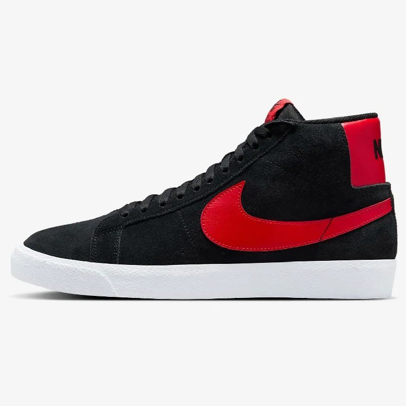 Nike SB Zoom Blazer Mid - Black/Black/White/University Red Women's Leather Blazer