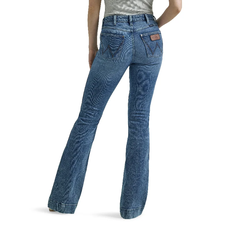 Wrangler Women's Retro Bailey High Rise Trouser Jean, Bessie Trousers cozy comfortable Wrangler Women's Retro Bailey High Rise Trouser Jean, Bessie Trousers cozy comfortable