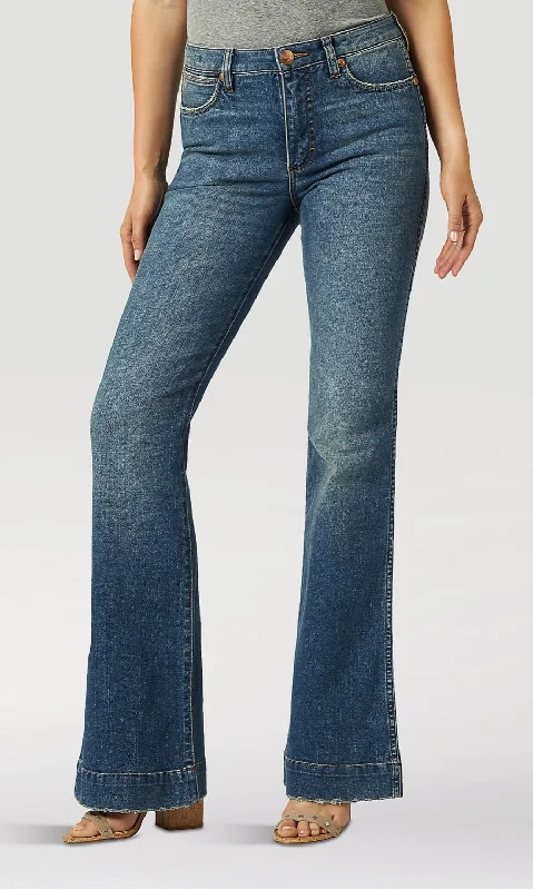 Wrangler Retro Premium Trouser Jean - High Rise - Bailey Trousers Cargo pockets
