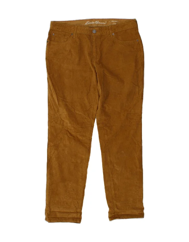 EDDIE BAUER Womens Boyfriend Corduroy Trousers US 10 Large W34 L30 Brown Trousers Yoga Stretchy EDDIE BAUER Womens Boyfriend Corduroy Trousers US 10 Large W34 L30 Brown Trousers Yoga Stretchy