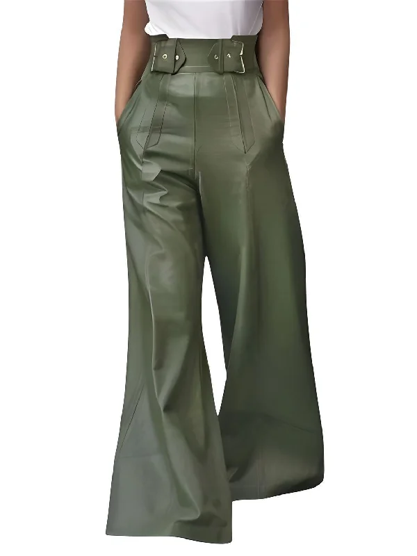 Women's Faux Leather Wide Leg Pants High Waisted Loose Long Trousers Trousers Print Floral Women's Faux Leather Wide Leg Pants High Waisted Loose Long Trousers Trousers Print Floral