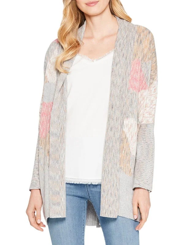 Around the Bend Womens Printed Open Front Cardigan Sweater Solid Color Striped Floral Print Around the Bend Womens Printed Open Front Cardigan Sweater Solid Color Striped Floral Print