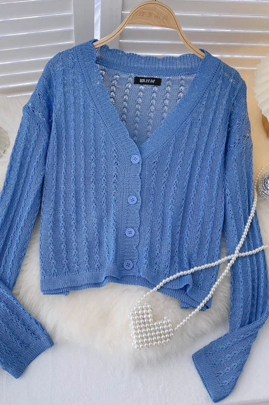 Knitted cardigan thin hook flower hollow out long sleeve 1583 Machine Wash Dry Clean Hand Wash Knitted cardigan thin hook flower hollow out long sleeve 1583 Machine Wash Dry Clean Hand Wash