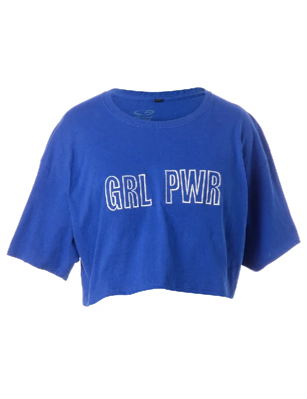 Label GRL PWR Crop Top Welt Pockets Slit Pockets Flap Pockets