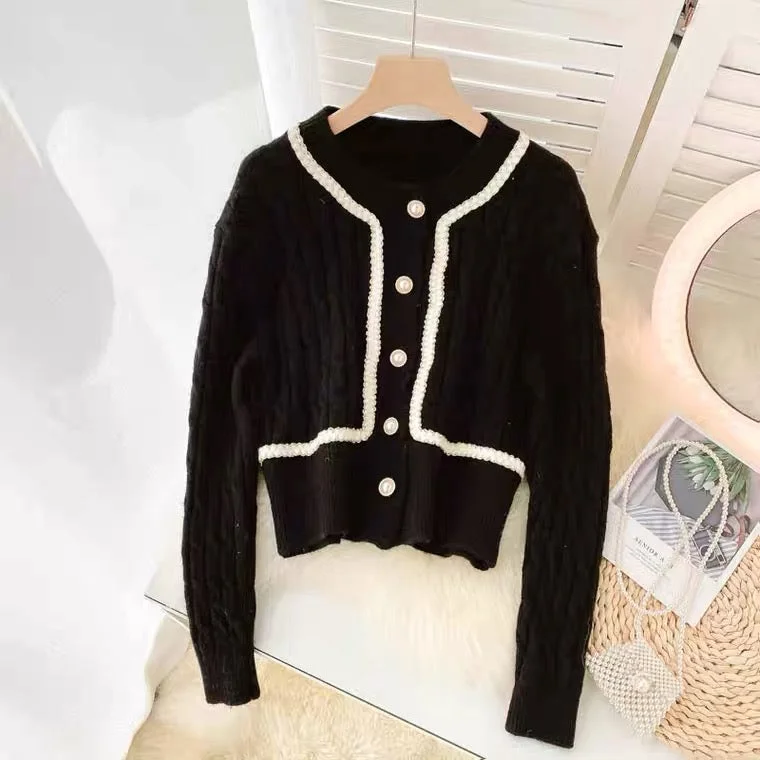 New style, small sweet socialite wind, temperament, slim short, twist sweater, coat cardigan 1450 Neon metallic Matte New style, small sweet socialite wind, temperament, slim short, twist sweater, coat cardigan 1450 Neon metallic Matte
