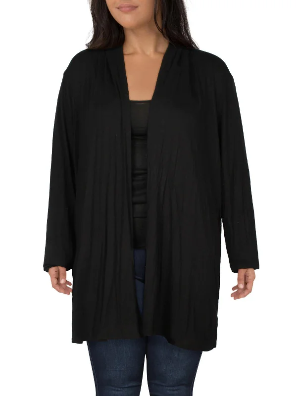 Plus Womens Hoodie Open Front Cardigan Sweater Beaded Cardigan Sequined Faux Fur