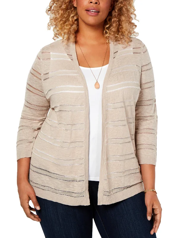 Plus Womens Knit Striped Cardigan Sweater Hooded Cardigan Collared Cardigan Shawl Collar Plus Womens Knit Striped Cardigan Sweater Hooded Cardigan Collared Cardigan Shawl Collar