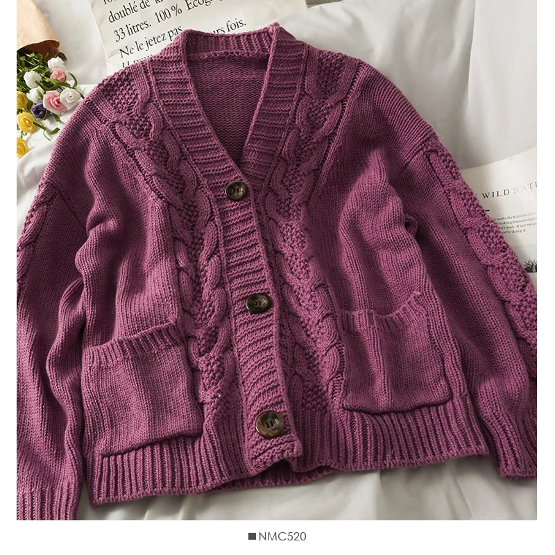 Sweater coat women's new single breasted cardigan V-Neck Sweater 1837 Oversized Loose Flowy Sweater coat women's new single breasted cardigan V-Neck Sweater 1837 Oversized Loose Flowy