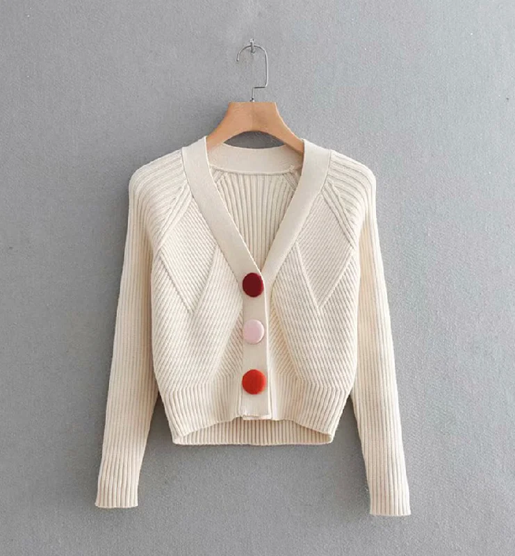 Sweater simple cardigan long sleeve sweater  143 Elegant Classic Vintage
