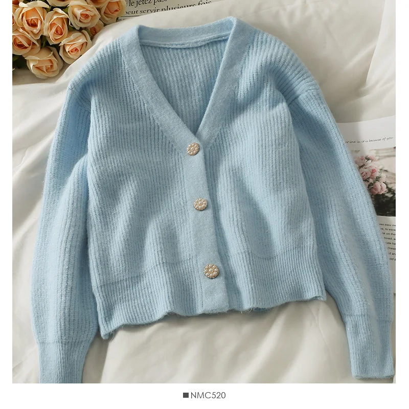 Sweater women's short Versatile Single breasted cardigan 1823 Embroidered Appliqued Beaded Sweater women's short Versatile Single breasted cardigan 1823 Embroidered Appliqued Beaded