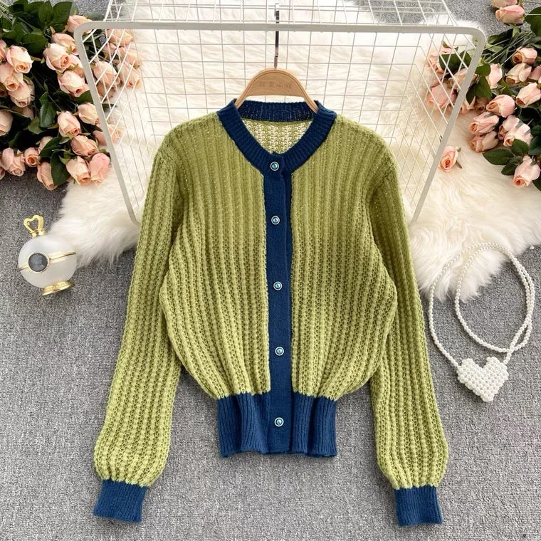 Vintage lazy sweater, single-breasted, loose, versatile, long-sleeve cardigan 1387 Wool Fabric Cashmere Fabric Tweed Fabric Vintage lazy sweater, single-breasted, loose, versatile, long-sleeve cardigan 1387 Wool Fabric Cashmere Fabric Tweed Fabric