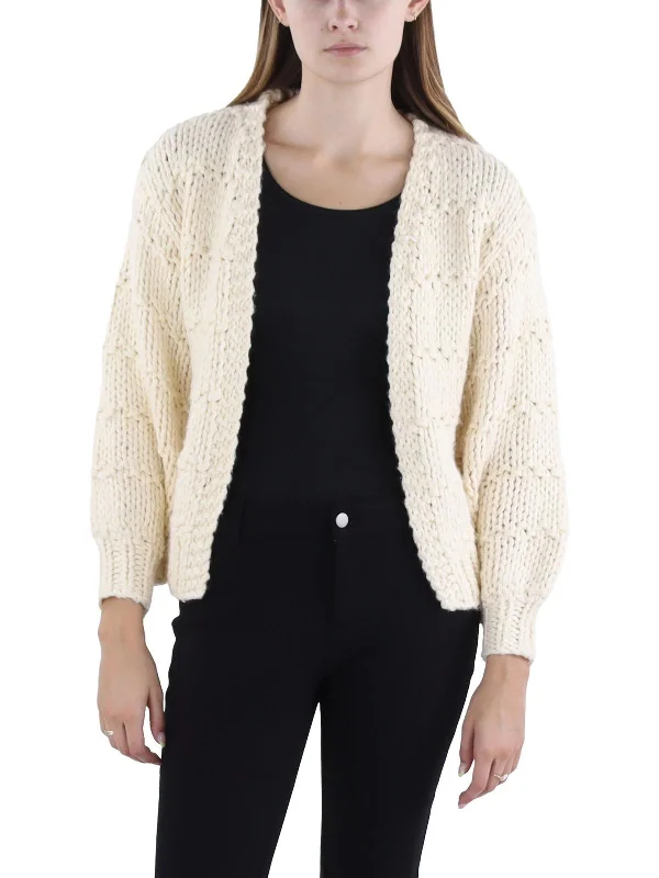 Womens Chunky Knit Comfy Cardigan Sweater Fleece Cardigan Nylon Polyester